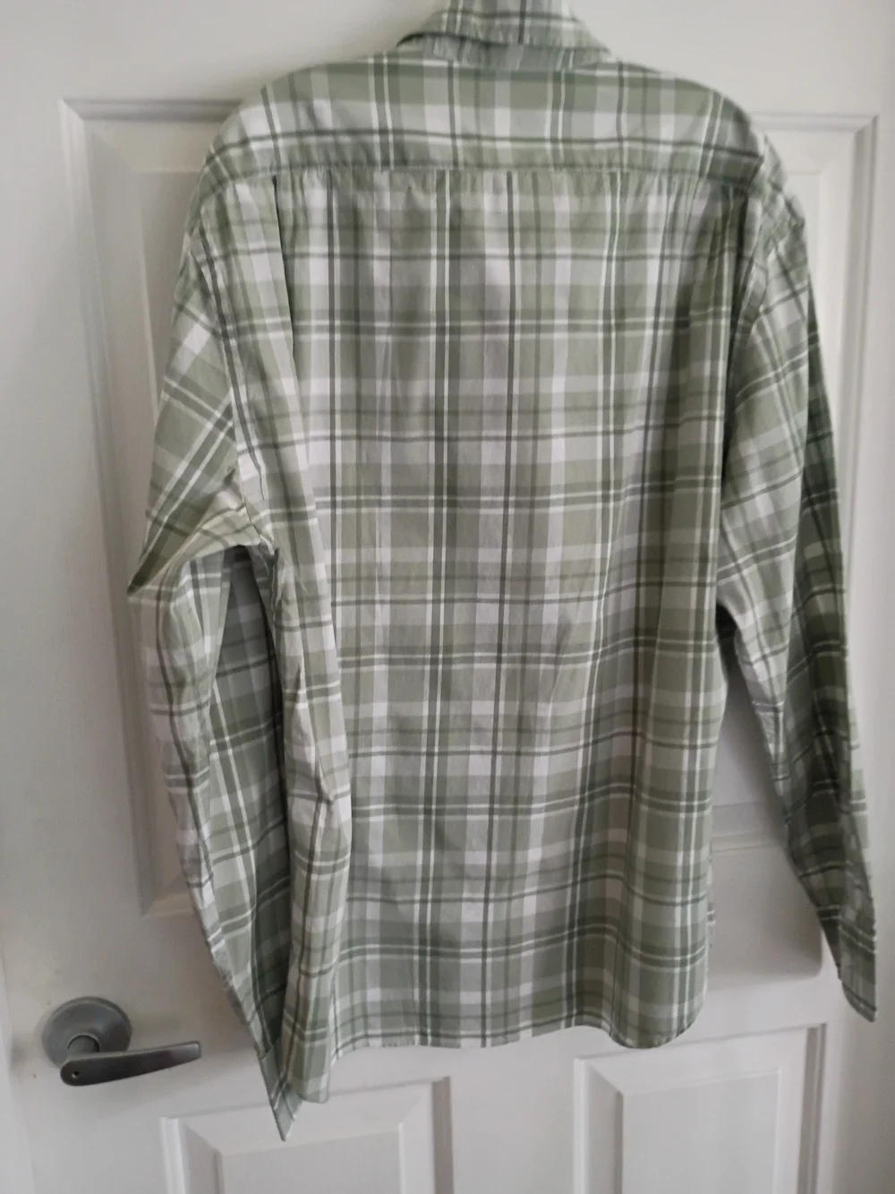 J. Crew Green and White Plaid Button-Down Shirt